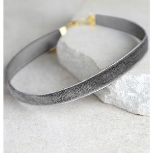 NWT✨ Gray Velvet Choker Necklace